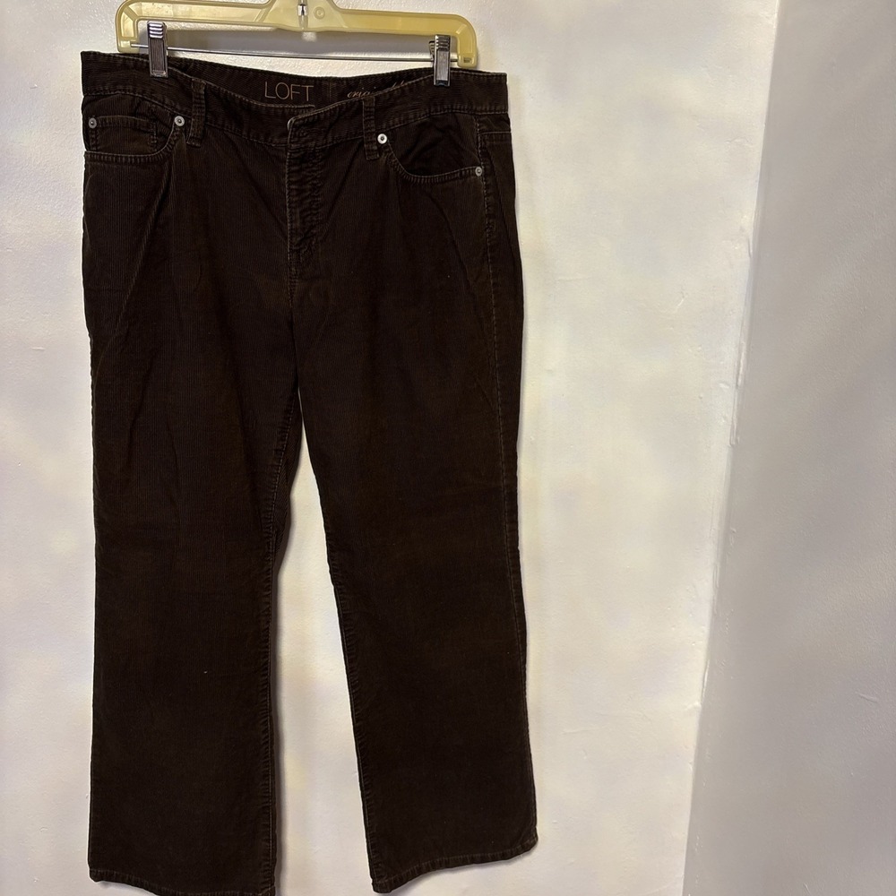 Loft Original Boot Corduroy pants Women's 12 BROWN y2k preppy